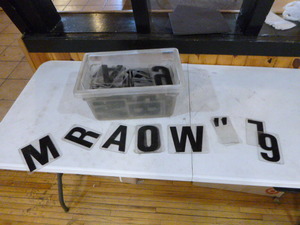 Tote Full of Signage Letters and Numbers