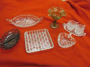 lead crytsal ,clear glasss sering pieces