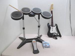 Rock Band Guitar, drums, game