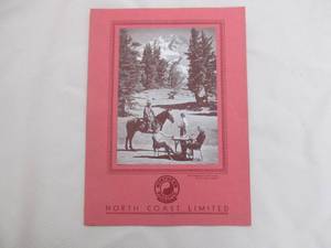 Vintage NP Railroad food menu