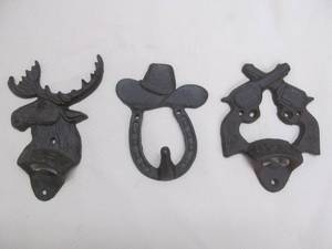 Cast iron bottle openers