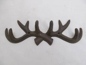 Antler cast iron wall mount hanger