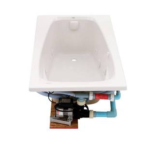 lot 112 image: American Standard EverClean 5 ft. x 32.75 in. Reversible Drain Whirlpool Tub in White 2732LC.020