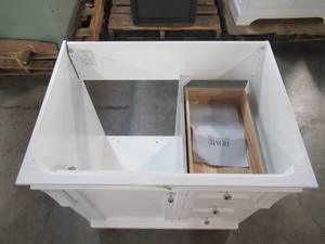 lot 116 image: Foremost Naples 30 in. W x 21-78 in. D x 34 in. H Vanity Cabinet Only in White NAWA3021D