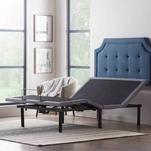lot 229 image: Lucid Comfort Collection 79 12 x 59 12 x 14 34 Adjustable Bed Frame  Queen, LUL6LPQQAB - Untested.