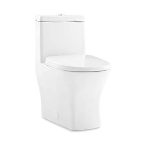 lot 230 image: Swiss Madison Sublime II 1-Piece 0.81.28 GPF Dual Flush Elongated Toilet in White, SM-1T257.