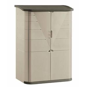 lot 300 image: Rubbermaid 6 ft. 5 in. x 4 ft. 7 in. Large Vertical Storage Shed - Scratch & Dent, May Be Missing Parts - For PartsRestore.