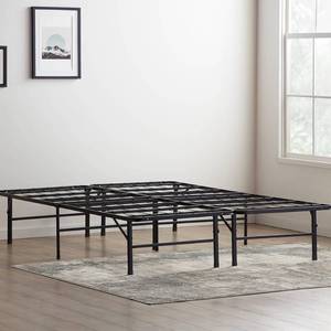 lot 313 image: Lucid Comfort Collection 73 x 52 x 14 Tall Steel Platform Bed Frame  Full, LUCC22FF14FP