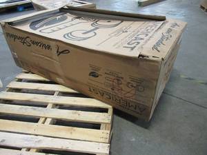 lot 305 image: American Standard Princeton Above Floor Rough 5 ft. Right Drain Soaking Bathtub in White, 2393.202.020. - Slight Enamel Damage LH SIDE By Tile Flange.