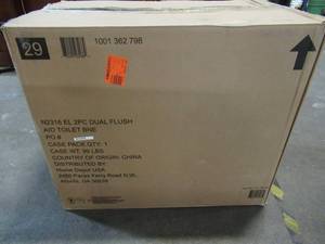 lot 231 image: Glacier Bay 2-piece 1.1 GPF1.6 GPF High Efficiency Dual Flush Elongated Toilet in Bone, N2316-BNE