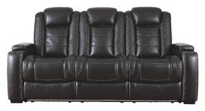 lot 121 image: Ashley Furniture Party Time Power Reclining Sofa, 3700315 - NEW IN BOX - LOW $800.00 RESERVE