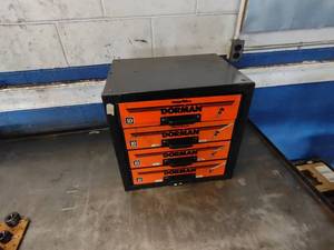lot 56 image: 4 Drawer Parts Cabinet with Hardwar...