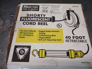 lot 87 image: Trouble Light with Cord Reel, NewU...