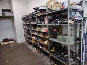lot 106 image: (5) Sections of Shelving with Car P...