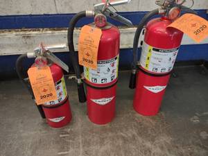 lot 121 image: (3) Fire Extinguishers...