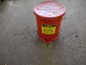 lot 129 image: Justrite Oily Waste Can...