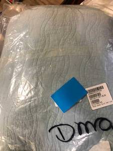 lot 20 image: Trevor Washed Velvet Sky Blue Solid Cotton King Coverlet, 50316Q-K-SKY-BLUE, NEW