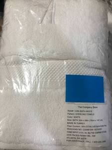 lot 32 image: Legends Sterling White Solid Supima Cotton Bath Towel (1), VJ94-BATH-WHITE, NEW