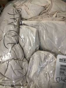 lot 52 image: Extra Warmth Natural Twin Down Comforter with Organic Cotton Cover, C2V8-T-NATURAL, NEW