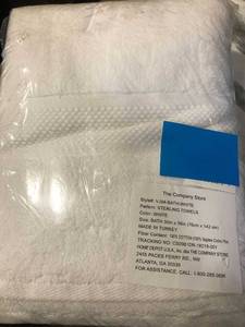 lot 65 image: Legends Sterling White Solid Supima Cotton Bath Towel (1), VJ94-BATH-WHITE, NEW