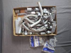 lot 37 image: Platic Conduit Connectors and Elbows