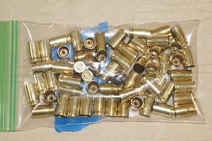 lot 27 image: 60 .380 ACP Once Fired Brass Shell Casings