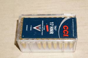 lot 39 image: Partial Box - CCI TNT .17 HMR Ammunition
