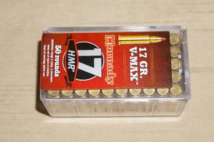 lot 54 image: Hornaday V-Max .17 HMR 17 Gr Ammunition