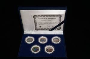 lot 121 image: Set of Colorized State Quarters