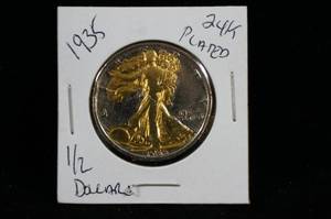 lot 77 image: 1935-P Walking Liberty Half Dollar