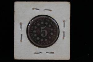 lot 82 image: 1868 Shield Nickel