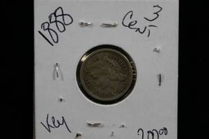 lot 86 image: 1888 3 Cent Piece - Key Date