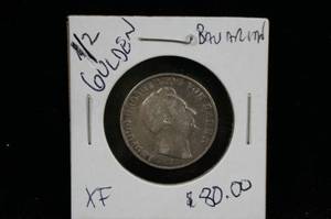 lot 96 image: 1845 German States Bavaria 12 Gulden Silver Coin