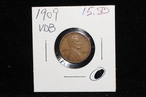 lot 107 image: 1909 VDB Wheat Penny