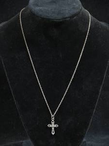 lot 131 image: Sterling Silver Cross Pendant with Chain