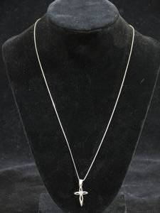 lot 136 image: Sterling Silver Chain with Cross Pendant