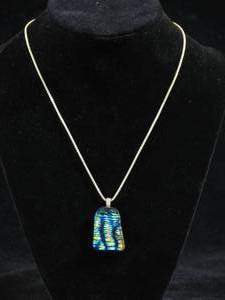 lot 146 image: Acrylic Stone Pendant with Sterling Silver Chain