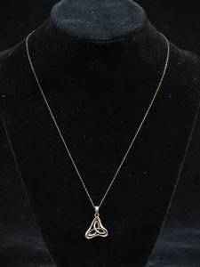 lot 150 image: Sterling Silver Triquetra Symbol Pendant with Chain