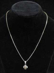lot 159 image: Sterling Silver Jerusalem Cross Pendant with Chain