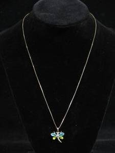 lot 182 image: Sterling Silver Dragonfly Pendant with Chain