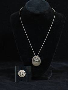 lot 184 image: Native American Pendant and Pin - Appears Hopi