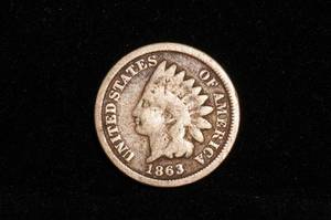 lot 84 image: 1863 Indian Head Penny