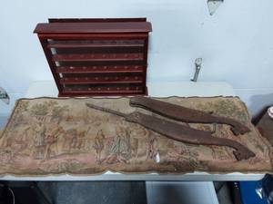 lot 44 image: Display Case, Tapestry, Hardwares