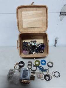 lot 46 image: Basket Of Fashion Bracelets