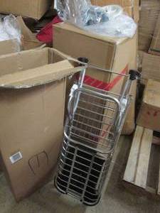 lot 3 image: Shopping Cart with Swivel Wheels & ...