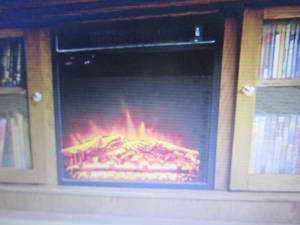 lot 10 image: Electric Fireplace Insert open box ...
