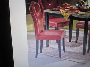lot 19 image: Nailhead Dining Chair open box Reta...