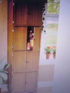 lot 24 image: 8-Door Wall Cabinet open box Retail...