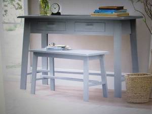 lot 34 image: Rustic Desk and Bench open box Reta...