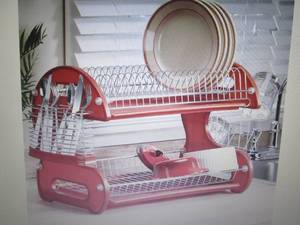 lot 51 image: 2-Tier Dish Rack open box Retail $3...